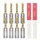 Viborg 4Pairs Hi-end Banana Plug Connectors 24K Gold-Plated HiFi Audiophile J...