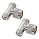 Anina Coaxial Connector UHF Male to Dual Female, Silver 