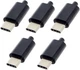 chenyang 5 Pack USB C DIY Connector 3.1 Type C 24Pin Male Plug Port Black 