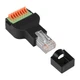 QIANRENON RJ45 Male Quick Connect Solderless Adapter to 8Pin Black 