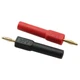 heyous 2pcs Gold Plated 2mm Mini Male Banana Plug to 4mm Female red and black 