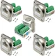 PENGLIN 5PCS RJ45 Panel Mount Screw Terminal Adapter, RJ45/8P8C 5PCS, Silver 