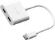 j5create AR Glasses USB-C Video and Charging Adapter, Support 4K@240Hz, White 