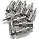 Warmstor 10 Pack BNC Female Jack to 1.38'' x 0.39'', 10 Pack,Nickel Plated 
