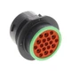 TE Deutsch HDP20 Plastic Rcpt 19-Pos Hybrid Socket Size 24 N-Seal HDP24-24-19SN