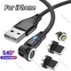 Magnetic USB Fast Charger Data Cable Cord For iPhone 14 13 12 11 XR X 8 7 6 Plus