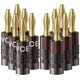VCELINK Banana Plugs, Speaker Wire 6 pairs (12 pcs), Black, Red, Gold
