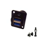 SHANFEILU USB 3.0 D Panel Mount Socket Dual 2X USB Port Solderless Series D-T...