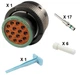Deutsch HDP20 Series P26-18-14PN Connector Kit