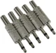 E-outstanding 3.5mm Mono Plug 5PCS 1/8 Inch TS Mini Stereo Metal silver 