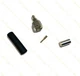 Silver MiniUHF Male Solder pin crimp RG58 RG142 RG400 LMR195 RF Connector