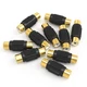 ELECTOP 10 Pack RCA Female to Coupler 31 x 9mm/1.2" x 0.36&rsquo;, Black 