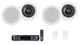Rockville 2-Room Home Audio Receiver Amp+(4) 6.5" Ceiling Speakers+Wall Controls