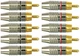 CESS RCA Plug Solder Gold Audio Video #19: 10-Pack, Black & Red 