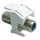 Legrand - OnQ F Keystone Connector Recessed Keystone Coax Insert Nickel-Plate...