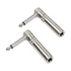 WJSTN Right Angle 1/4 TRS Adapter, 6.35mm Male to Female Stereo Black/Gold 