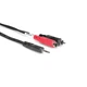 Hosa CMR-203 Stereo Breakout, 3.5 mm TRS to Dual RCA, 3 ft Cable