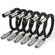 6 Pack XLR Cables 3ft Balanced Microphone Cable 3-Pin Male to Female Black