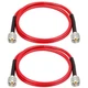 MOOKEERF CB Coax Cable - 3FT 2PCS RG58 PL-259 UHF Male to Male Low Loss Anten...