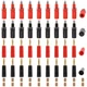Glarks 40pcs Black and Red 4mm Banana Speaker Wire Cable Screw 4mm, 