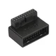 QIANRENON USB 3.0 19/20 Pin 90 Degree Adapter Male to Female L Turn Black