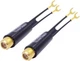 Fancasee 2-Pack Gold Plated 75 Ohm to 300 UHF/VHF/FM Black & 