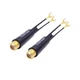 Fancasee 2-Pack Gold Plated 75 Ohm to 300 UHF/VHF/FM 2 Pack, Black & 