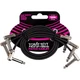 Ernie Ball Ernie Ball Flat Ribbon Patch Cables, 3Pack 1 ft. Black
