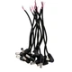 Yibuy 10pcs DC Corded Power Supply Elbow Plug Copper Conductor 5.5 * Black 