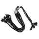 Modengzhe 5 Pcs 3-Way EL Splitter Cable, One Male to Triple 1 in 3, Black 