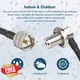 MOOKEERF 6ft RG58 UHF PL259 SO239 Right Angle Coax Cable