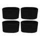 uxcell 4Pcs Coffee Cup Sleeve, Silicone Sleeve Non-slip 6 inches, Black 