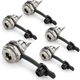 DIYhz 5.5 x 2.5mm DC Power Jack Socket Threaded Female Mount Connector 5 Pcs 