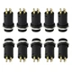 RLECS 10pcs 3.5mm Mini Stereo Female Jack Socket Plug with Nut, 3.5MM Mini St...