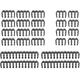 upHere 24 Pieces Set = 24-pin x 4, 8-pin x 12, 6-pin x 8 for 3 3.4 mm, BLACK 
