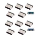 chenyang 10 Pack USB C DIY Connector,Micro 5Pin to C Female Black
