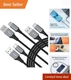 3-Pack USB A to USB-C Charging Cables, 3ft & 6ft, Tangle-Free & MFI Certified