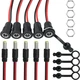 5Pcs 5.5X2.1mm Dc Power Socket Waterproof Dustproof With Male Plug And Cord