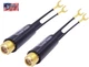 Fancasee 2-Pack Gold Plated 75 Ohm to 300 Ohm UHF/VHF/FM Matching Transformer Co