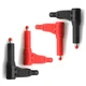 DGZZI 90 Degree Right Angle Banana Plug 4PCS 4mm Black and Red Red, 
