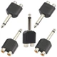 GELRHONR 6.35mm Mono 1/4 Inch Male to RCA Splitter, Stereo Jack Male to RCA F...