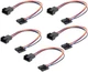 Wixine 5Pcs 5Pin to 4Pin Fan Connector Adapter Converter Extension Cable Wire