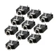 uxcell a12062600ux0366 10 Pcs 3 Pin PCB PJ318(10Pcs), "Black, Silver Tone"