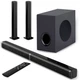Ccdes 2 in 1 Separable Sound Bar with Detachable 5.25-Inch Subwoofer, Bluetooth