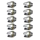 bnafes 3.5mm Stereo 3-Pole 3.5mm, silver female panel/chassis mount socket 
