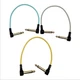 MyVolts Candycords 7" Patch Cables 3 Pack Guitar Pedalboard 1/4" Mono Angled