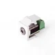 1PC Leviton 40839-SWS Stereo Jack, QuickPort, 3.5mm, Snap-In, Female/Screw