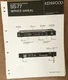Kenwood SS-77 Processor Service Manual *Original*