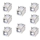 bnafes 8PCS USB 2.0 Type B Female Socket Connector Jack Port, 4-Pin silver 