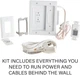 Sanus SA-IWP1-W1 In-Wall TV Power and Cable Management Kit - White